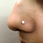 Gold diamond online stud nose ring