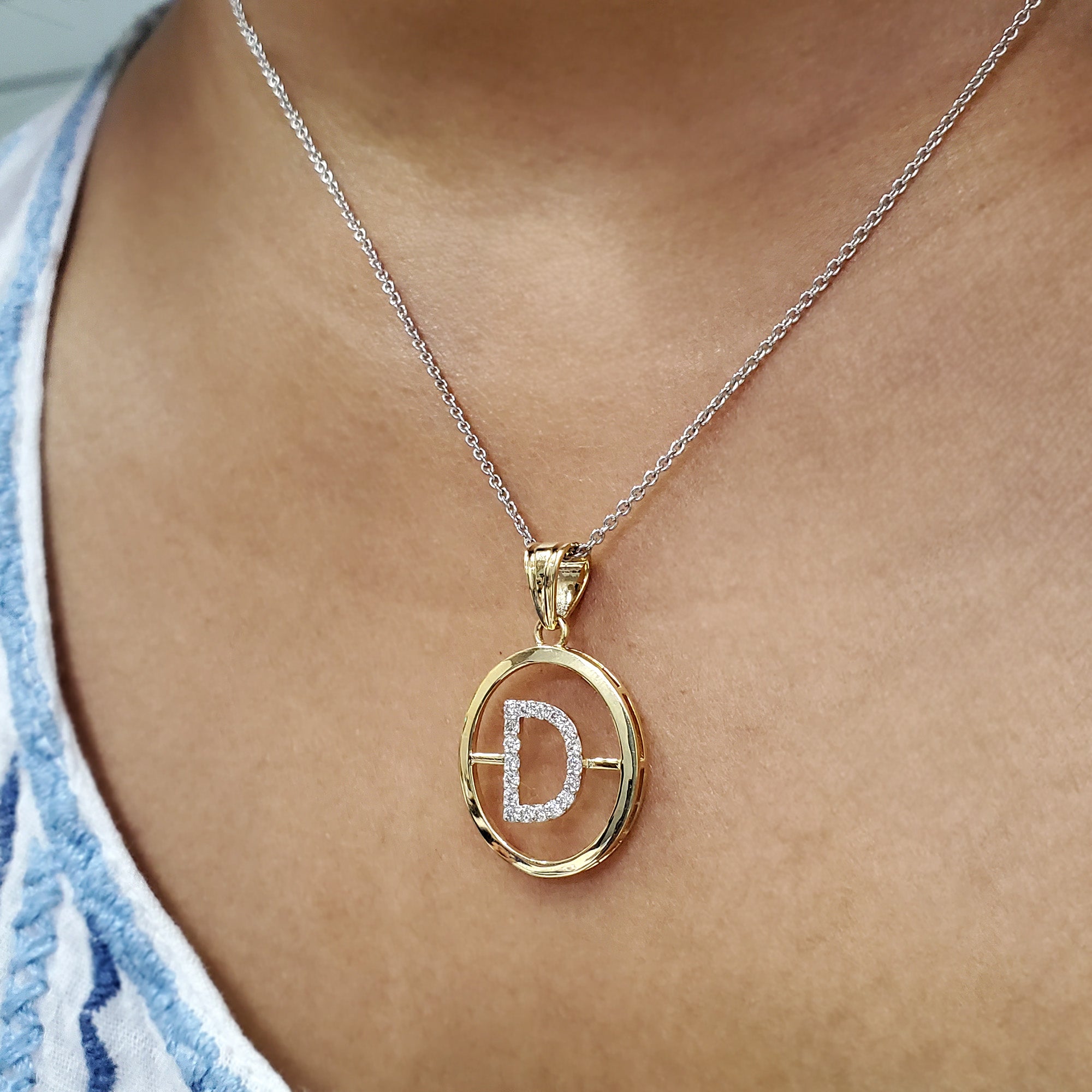 Personalized Braided Initial Pendant Necklace