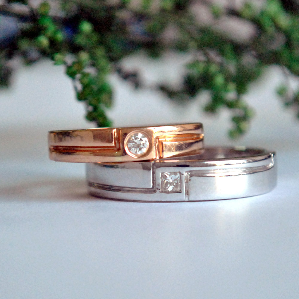 Wedding ring Classic Alliance Couple | 14K Rose gold