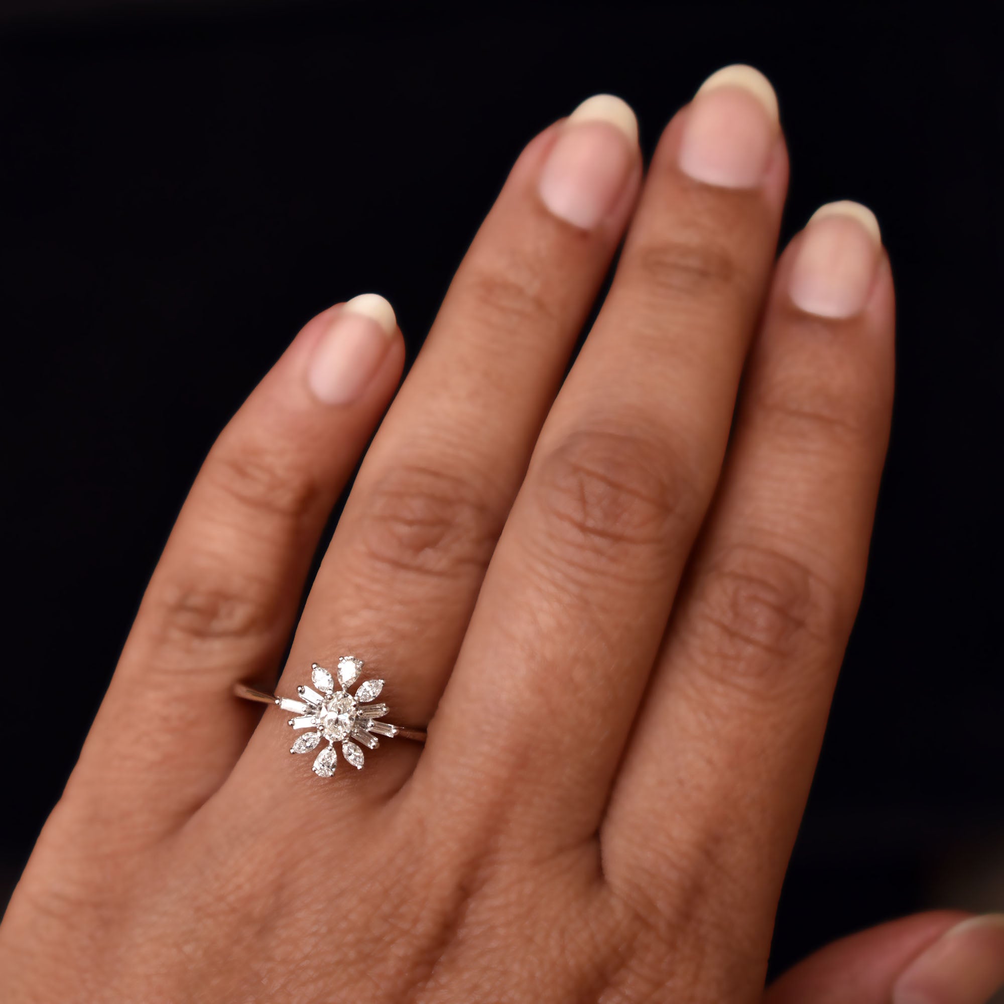 Lab Grown Diamond Engagement Ring Rose Gold Halo Oval Ring | Diamond Rings  Oval | suturasonline.com.br
