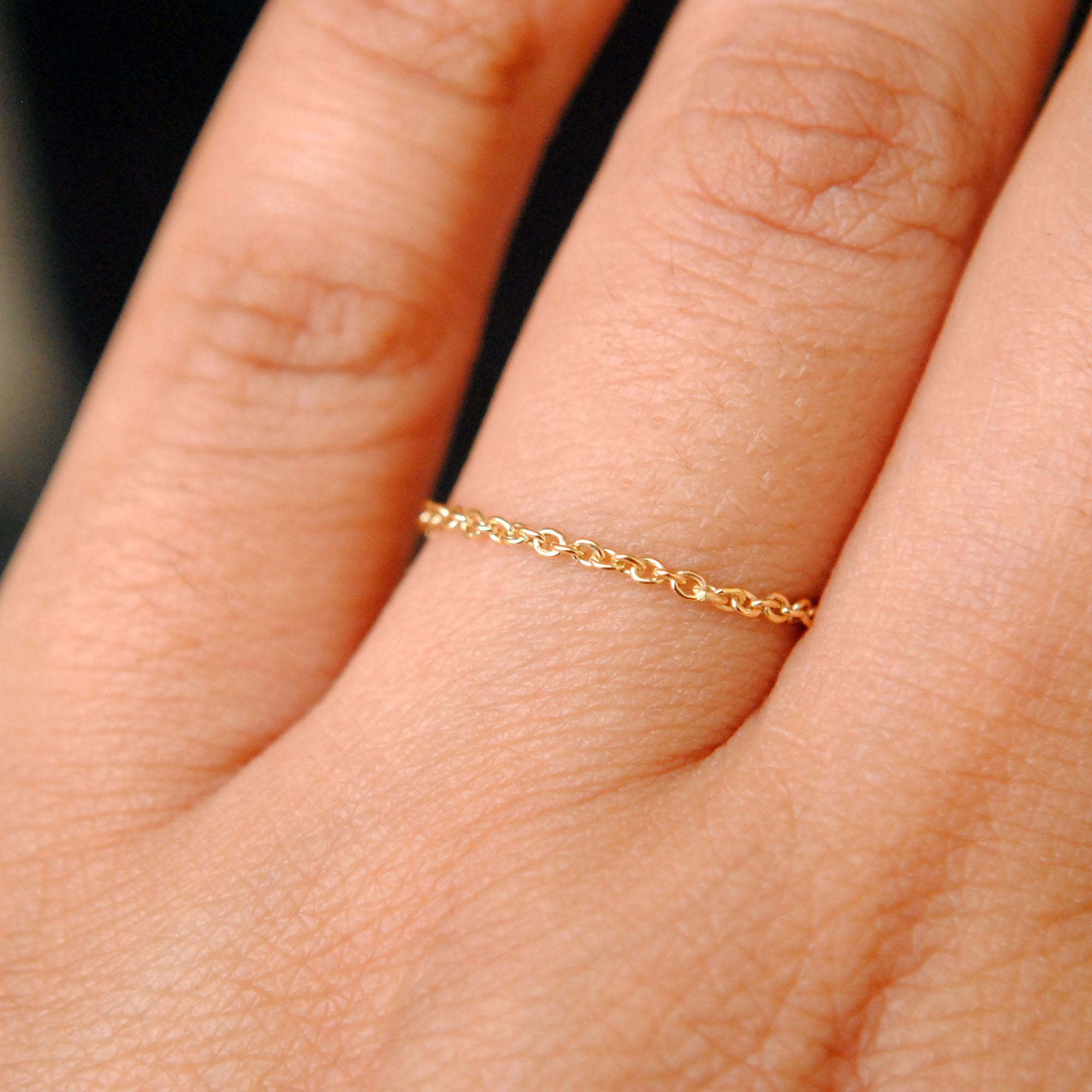 Buy Gold Chain Ring, Link Chain Ring, Statement Ring, Curb Chain Ring,  Cuban Link Ring, Stacking Ring, Gold Link, Sterling Silver, Gift for Her  Online in India - Etsy