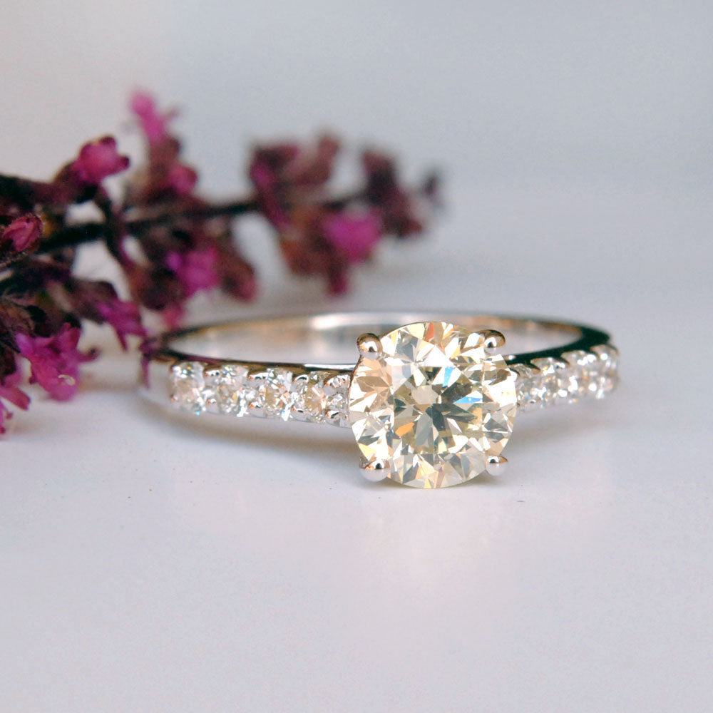Wren Opalescent One of a Kind Rose Cut Diamond Ring | Mason Grace