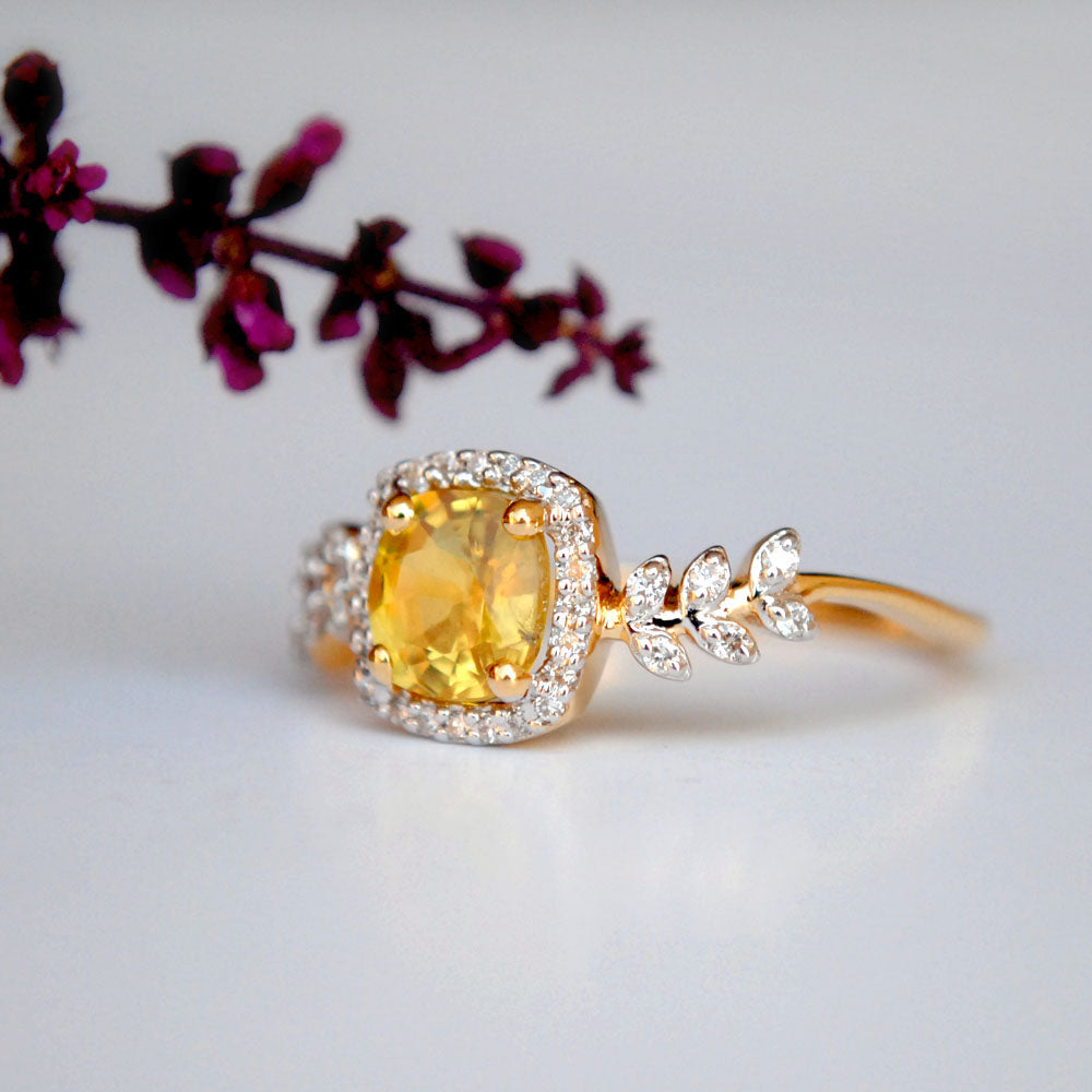 Ayin Yellow Sapphire & Black Diamond Ring – ARTEMER