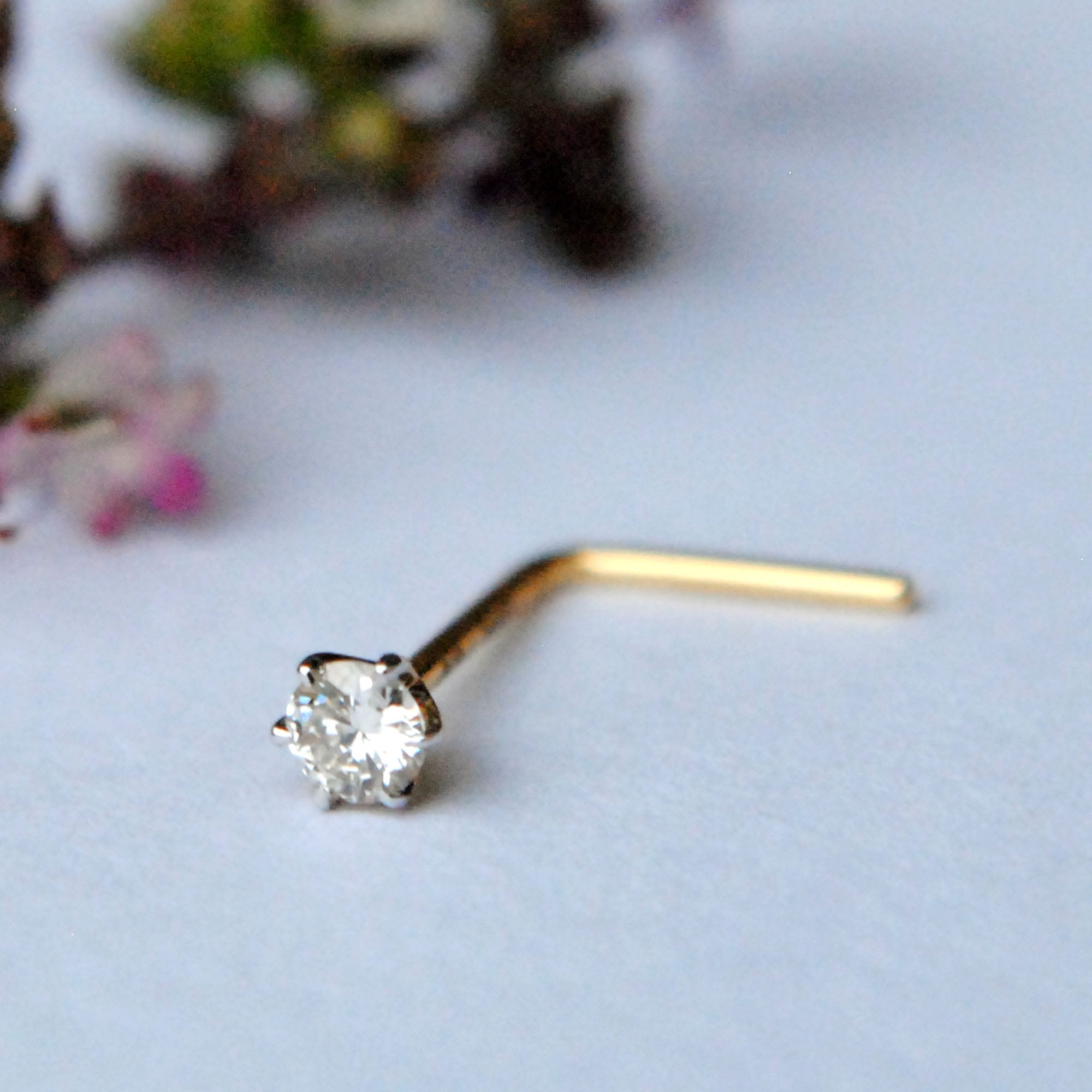 4 Cent Elegant Diamond Nose Ring | Jewelbox