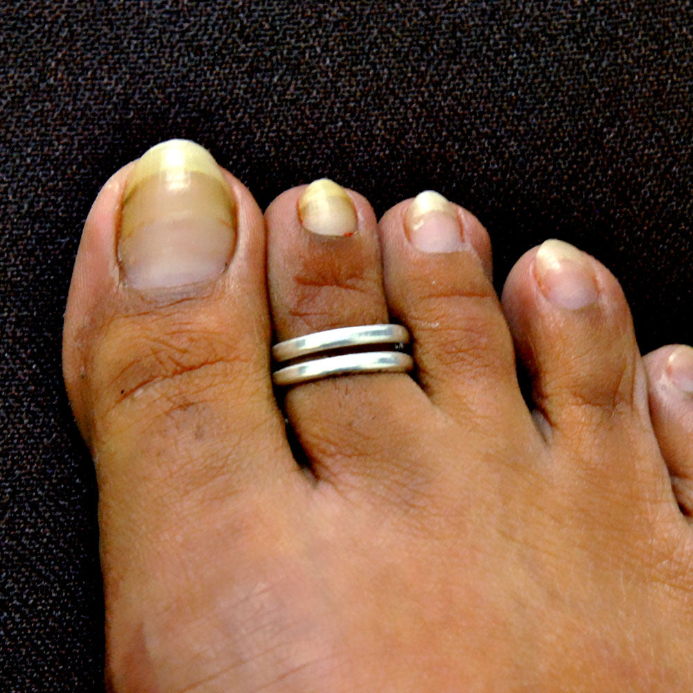 Simple Toe Rings for women India - Silver Toe Rings by