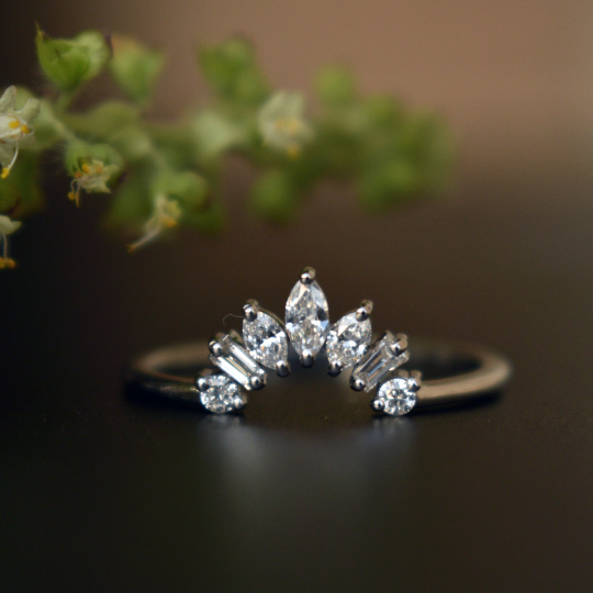 7】Crown 925 Sterling Silver Moissanite Diamond Ring Simulation Diamo –  Defina Jewelry