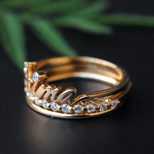 Finger Ring Custom Name Signet Ring Logo Light Version Gold Color Wedding  Rings for Women Glossy Stainless Steel Ring Men 6 A : Amazon.ae: Fashion