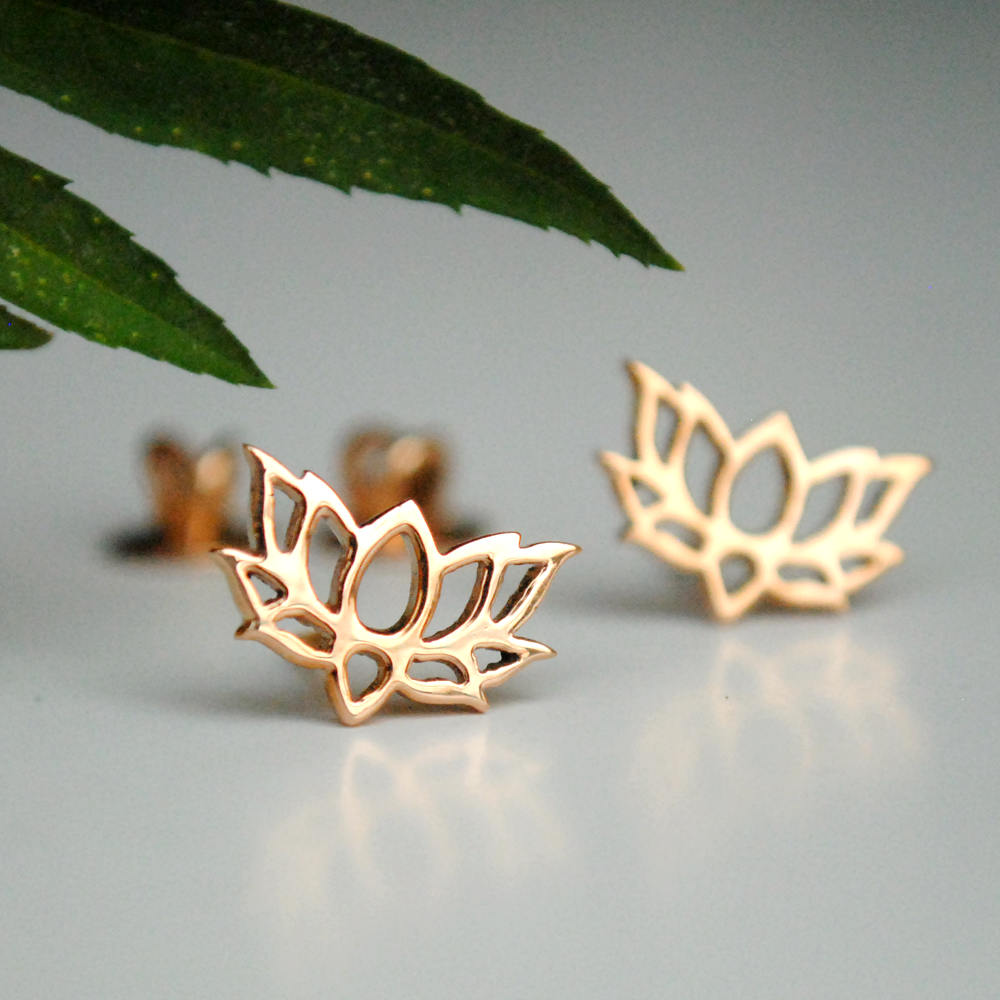 Lotus In A Pond Diamond Drop Earrings  Shimmering Earring  CaratLane